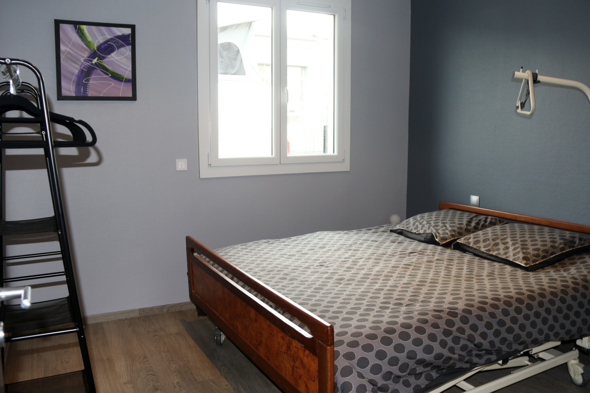Chambre accompagnant avec lit médicalisé 3 fonctions électriques